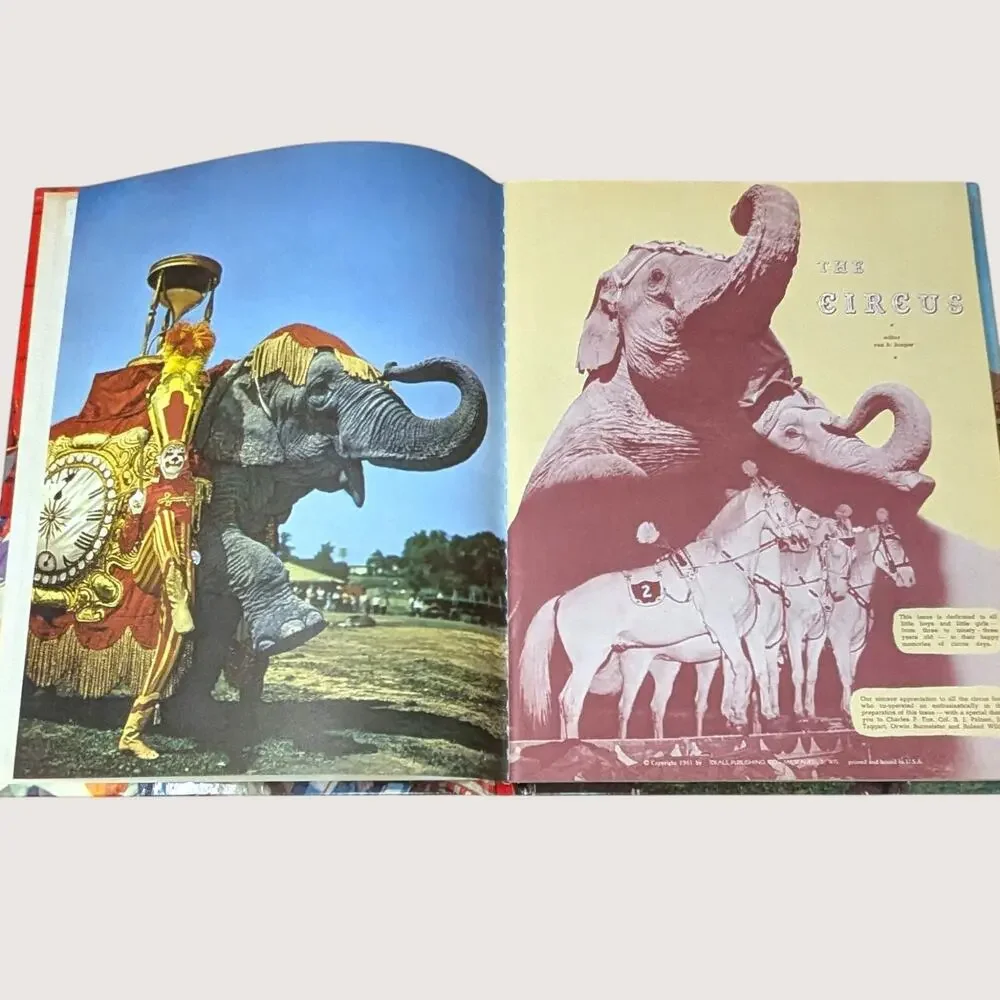 1960s Ideals Publication The Circus Hardcover Illustrated Book